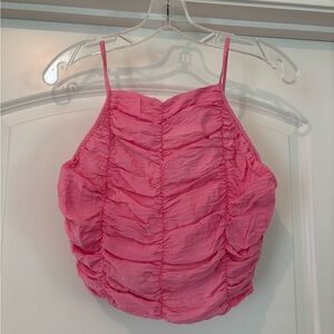 Zara Pink Ruched Tank Top